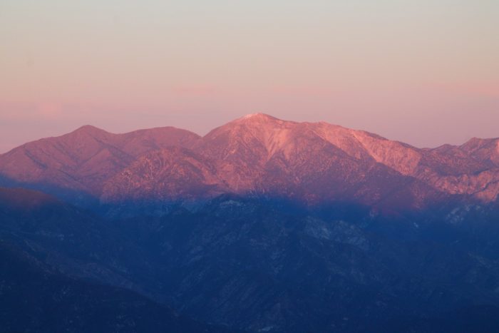 Mont Baldy, vu depuis l’observatoire du Mont Wilson